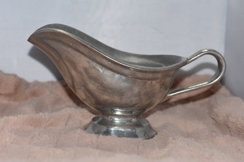 Vintage Wilton Armetale 10" Pewter Gravy Boat or Sauce Pitcher